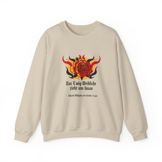 Unisex Sweatshirt mit Zitat - Goethe - Das Ewig-Weibliche – front