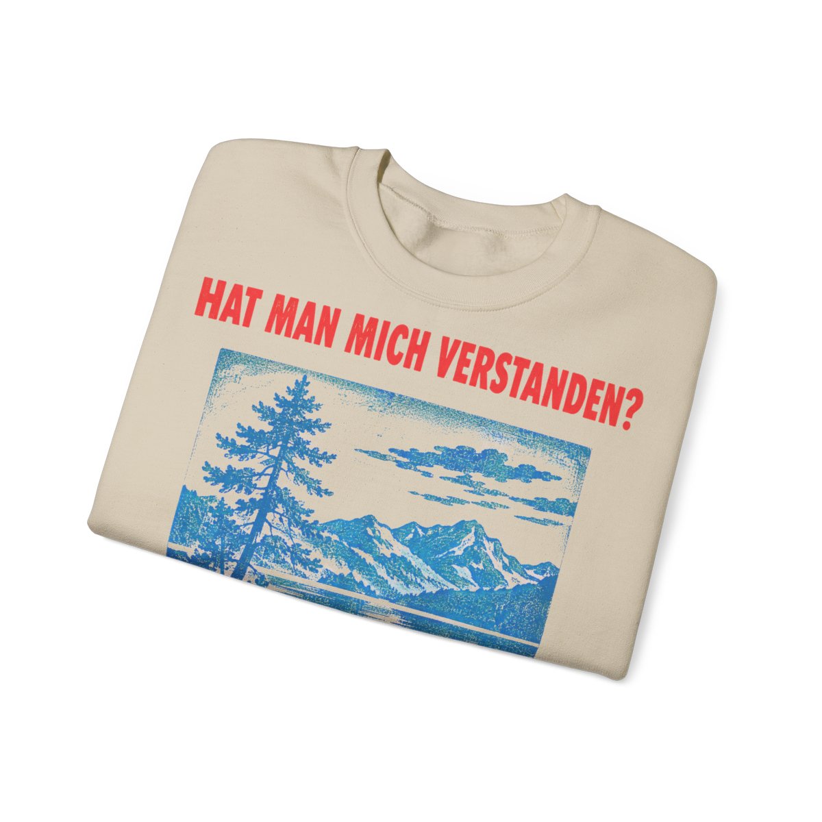 Unisex Sweatshirt mit Zitat - Nietzsche - Hat man mich verstanden Plakat – folded