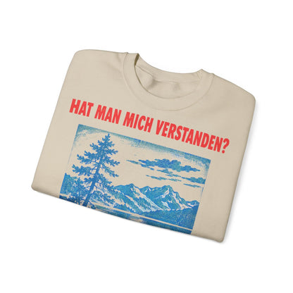 Unisex Sweatshirt mit Zitat - Nietzsche - Hat man mich verstanden Plakat – folded