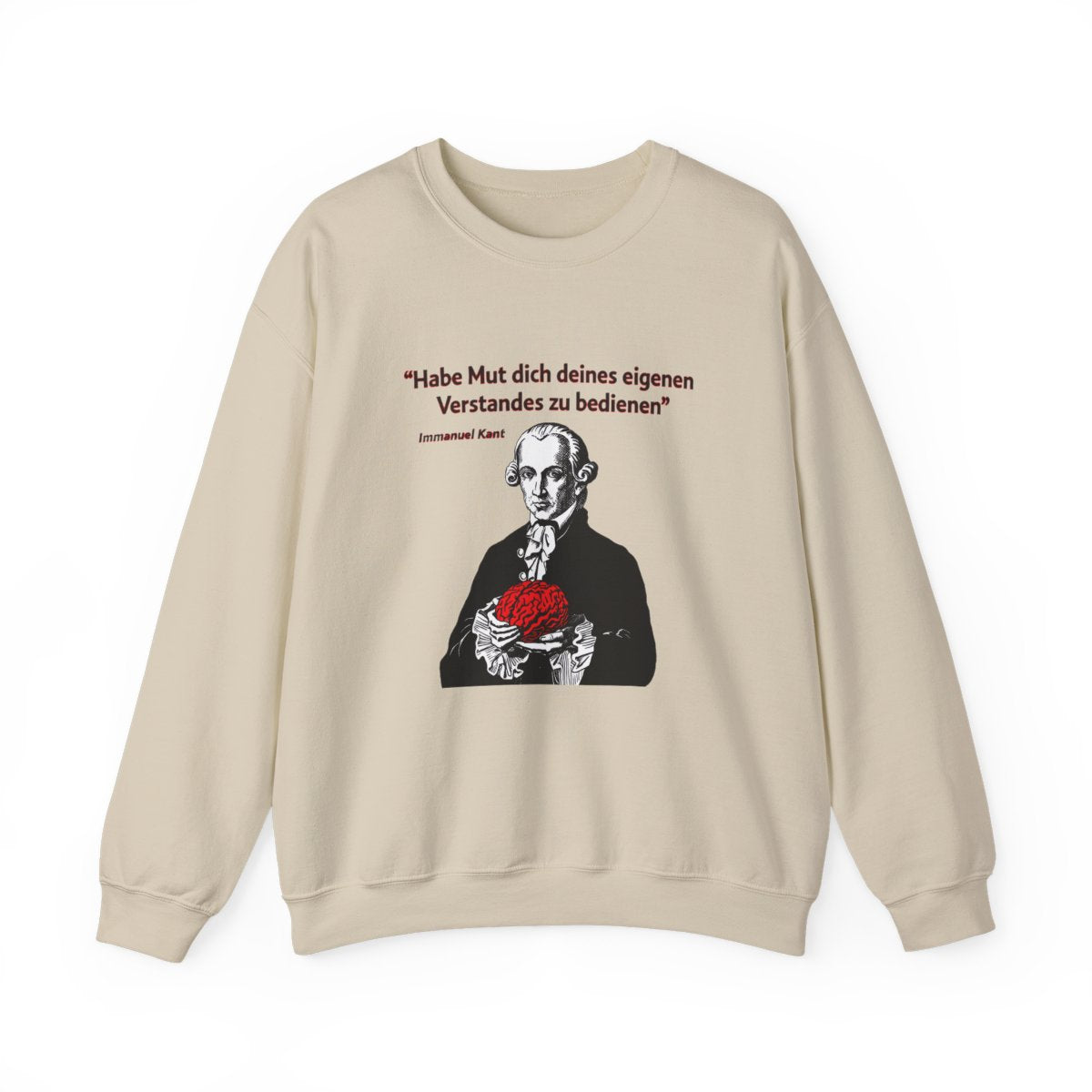 Unisex Sweatshirt mit Zitat - Kant - Habe Mut Gehirn – front