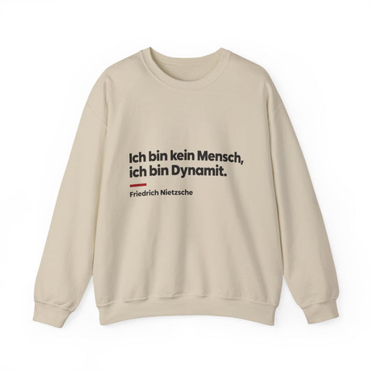 Unisex Sweatshirt mit Zitat - Nietzsche - Ich bin Dynamit – front