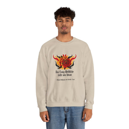 Unisex Sweatshirt mit Zitat - Goethe - Das Ewig-Weibliche – person-2