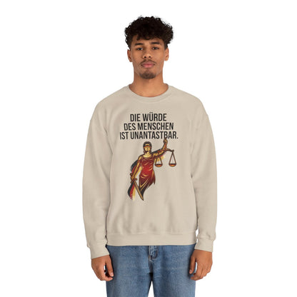 Unisex Sweatshirt mit Zitat - Grundgesetz - Die Würde des Menschen – person-2