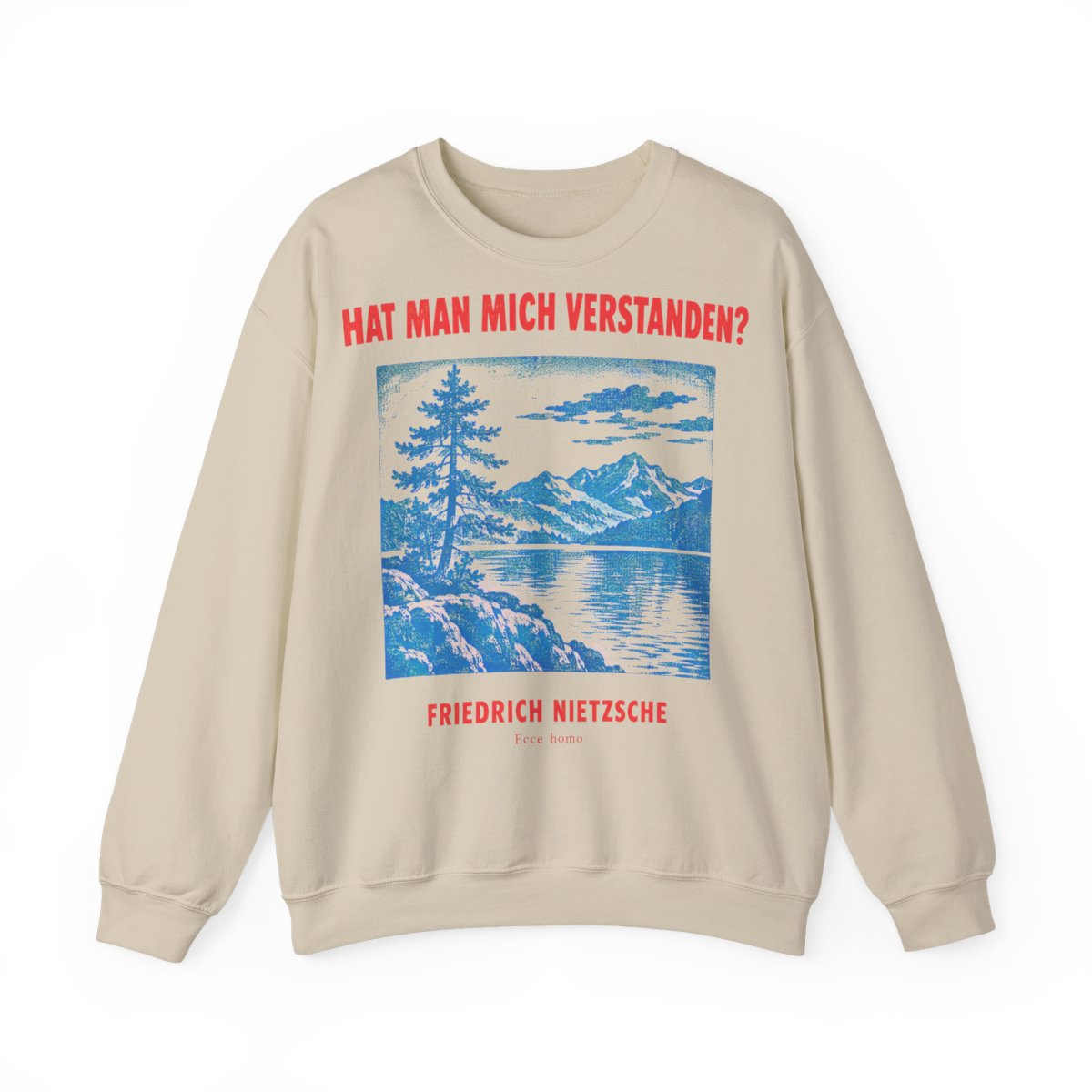 Unisex Sweatshirt mit Zitat - Nietzsche - Hat man mich verstanden Plakat – front