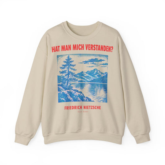 Unisex Sweatshirt mit Zitat - Nietzsche - Hat man mich verstanden Plakat – front