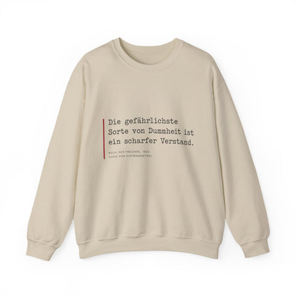 Unisex Sweatshirt mit Zitat - Hofmannsthal - Ein scharfer Verstand – front