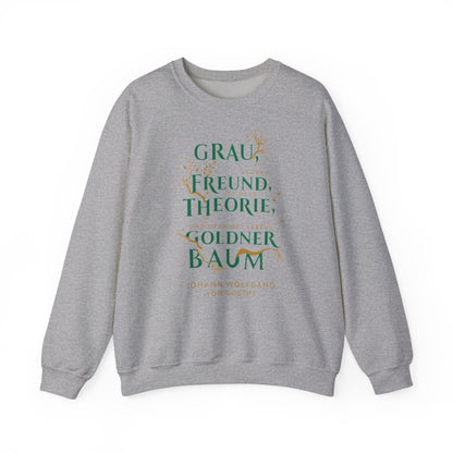 Unisex Sweatshirt mit Zitat - Goethe - Goldner Baum – front