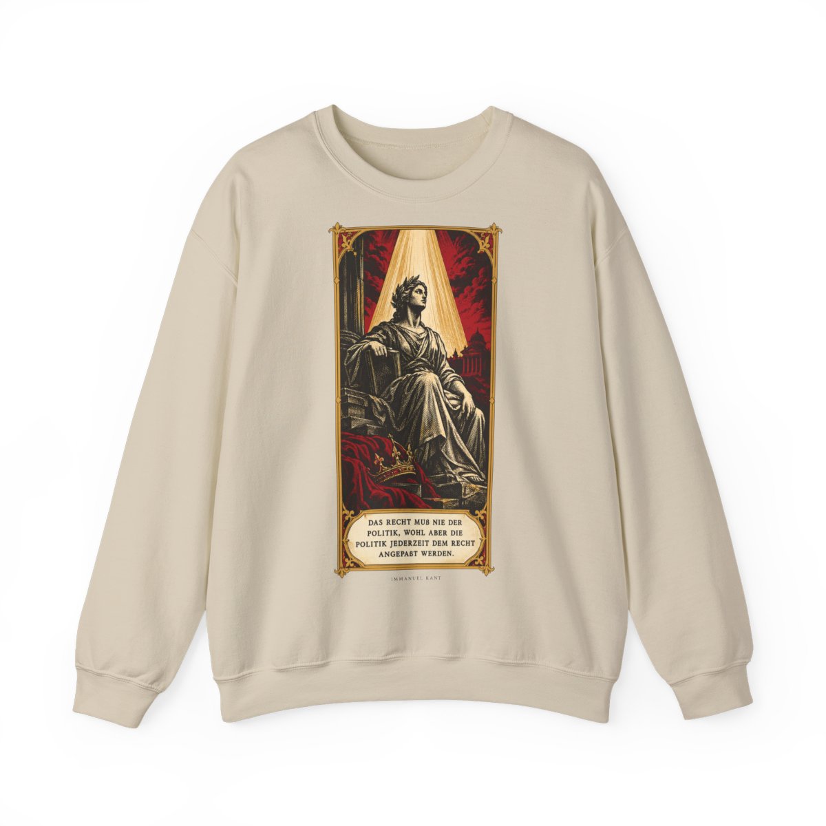 Unisex Sweatshirt mit Zitat - Kant - Das Recht muß nie – front