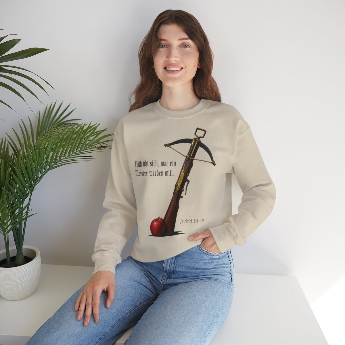 Unisex Sweatshirt mit Zitat - Schiller - Früh übt sich – lifestyle