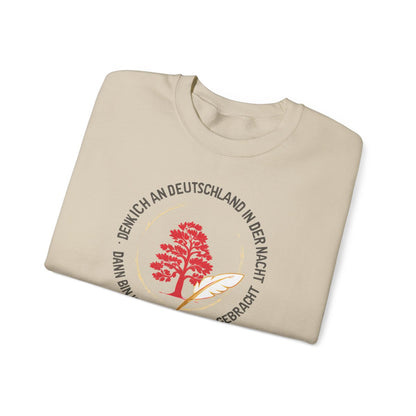 Unisex Sweatshirt mit Zitat - Heine - Nachtgedanken Kreis – folded