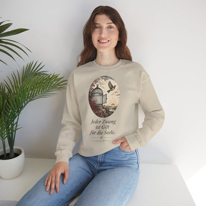 Unisex Sweatshirt mit Zitat - Börne - Jeder Zwang ist Gift – lifestyle