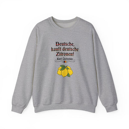 Unisex Sweatshirt mit Zitat - Tucholsky - Deutsche Zitronen – front