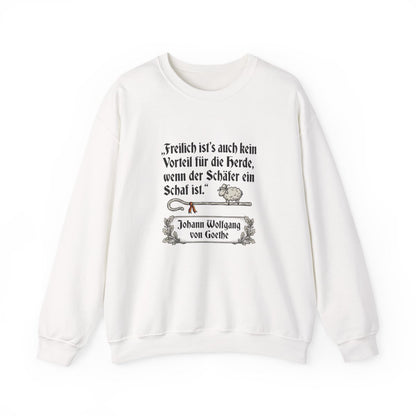 Unisex Sweatshirt mit Zitat - Goethe - Schäfer ein Schaf – front