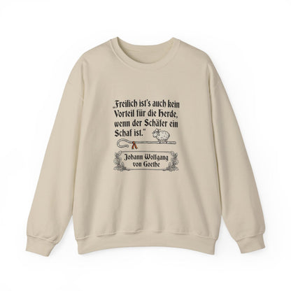 Unisex Sweatshirt mit Zitat - Goethe - Schäfer ein Schaf – front