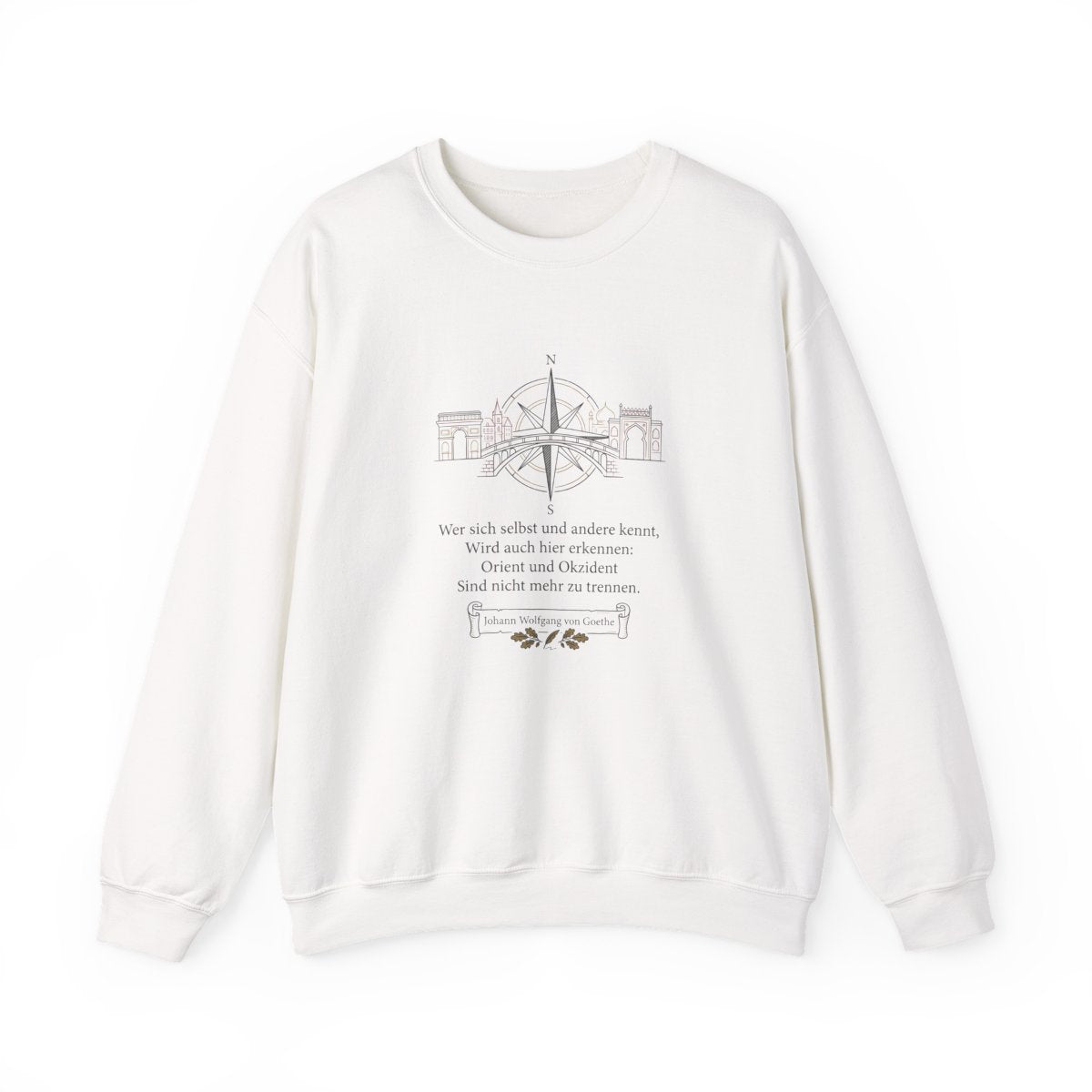 Unisex Sweatshirt mit Zitat - Goethe - Orient und Okzident – front