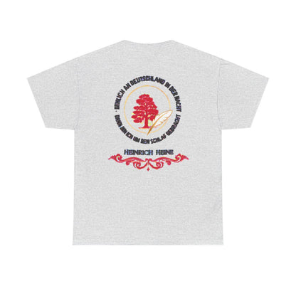 Unisex T-Shirt mit Zitat - Heine - Nachtgedanken Kreis (Druck hinten) – back