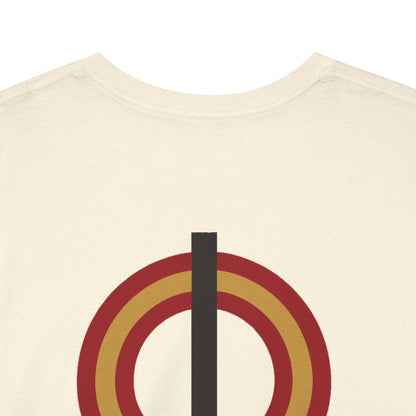 Unisex T-Shirt mit Zitat - Friedell - Dummheit ist ein gutes Ruhekissen (Druck hinten) – back-collar-closeup