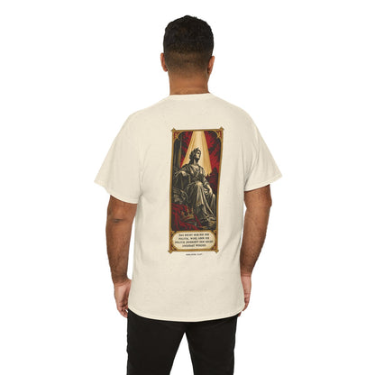 Unisex T-Shirt mit Zitat - Kant - Das Recht muß nie (Druck hinten) – person-6-back