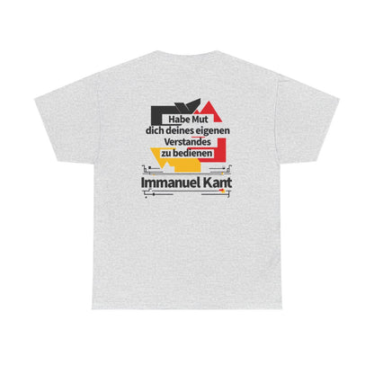 Unisex T-Shirt mit Zitat - Kant - Habe Mut Bauhaus (Druck hinten) – back