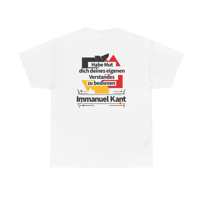 Unisex T-Shirt mit Zitat - Kant - Habe Mut Bauhaus (Druck hinten) – back