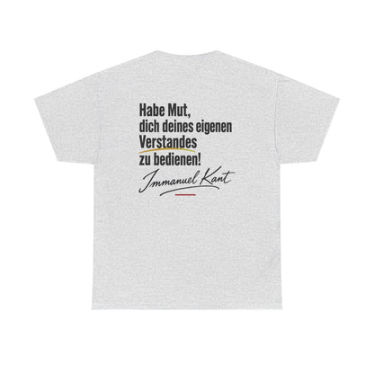 Unisex T-Shirt mit Zitat - Kant - Habe Mut Signatur (Druck hinten) – back