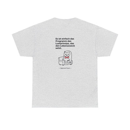 Unisex T-Shirt mit Zitat - Freud - Lustprinzip (Druck hinten) – back