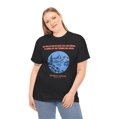 Unisex T-Shirt mit Zitat - Schiller - Wir wollen sein ein einzig – person-2
