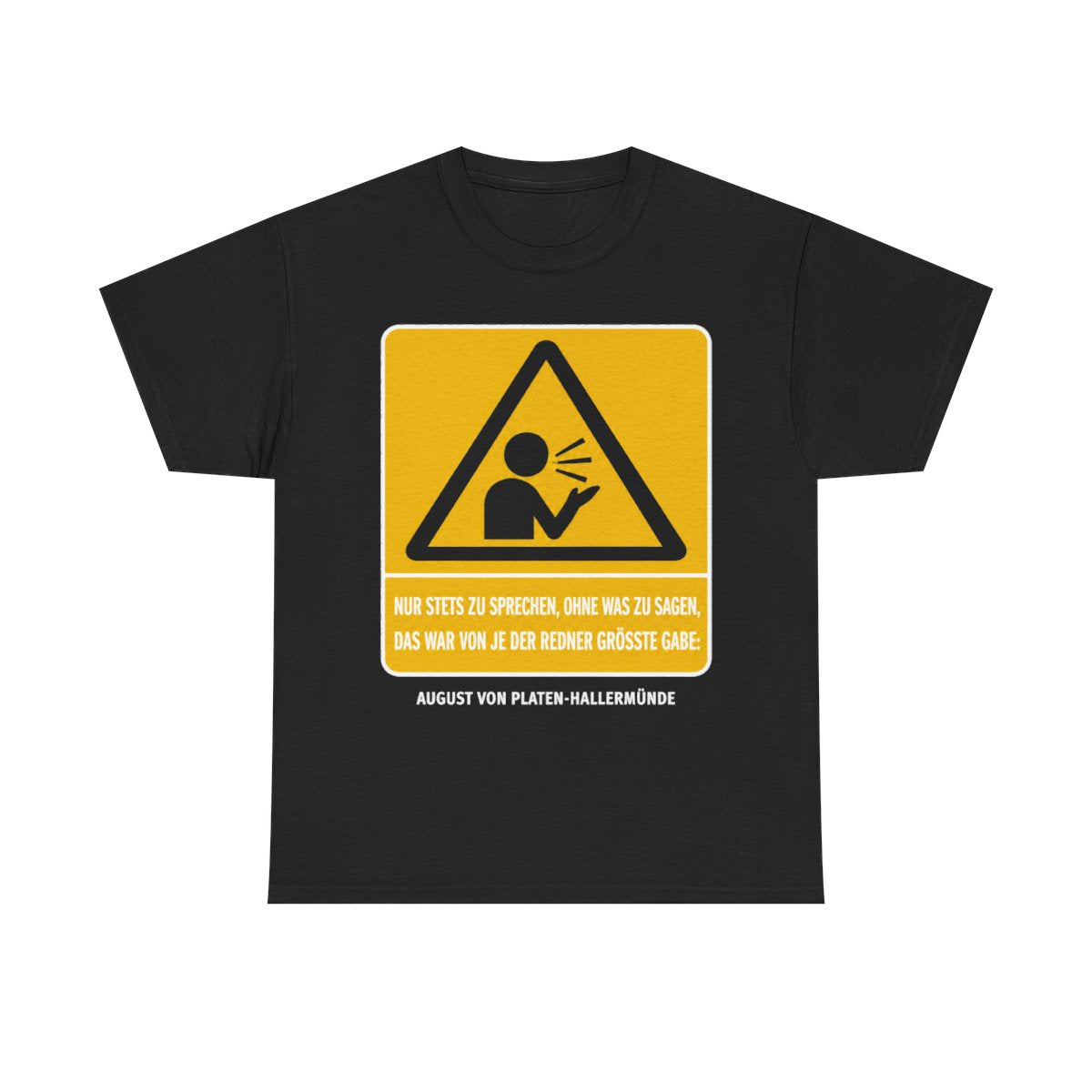 Unisex T-Shirt mit Zitat - Platen-Hallermünde - Nur stets zu sprechen – front
