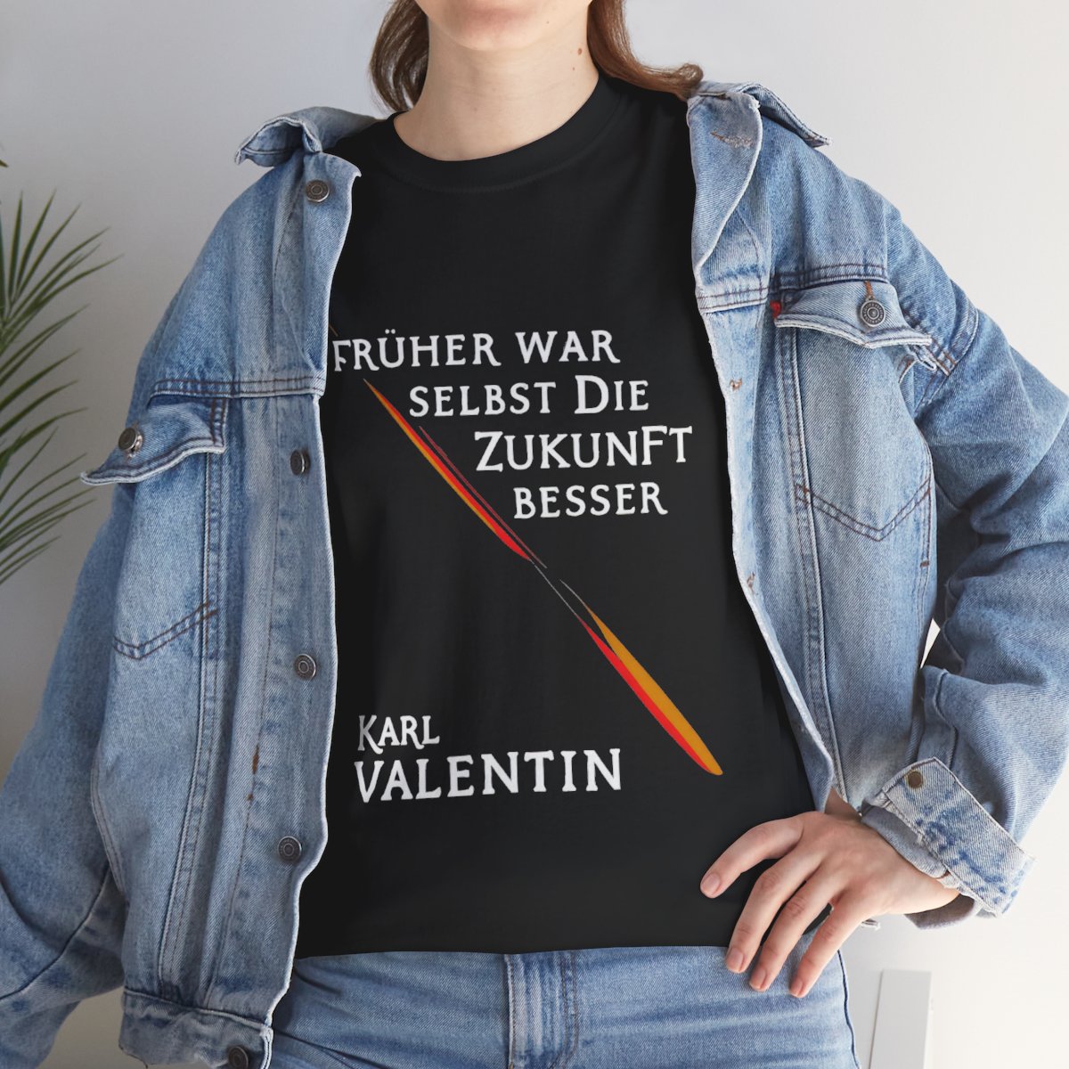 Unisex T-Shirt mit Zitat - Valentin - Früher war selbst die Zukunft besser – lifestyle