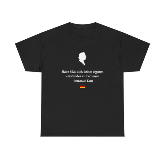 Unisex T-Shirt mit Zitat - Kant - Habe Mut Silhouette – front