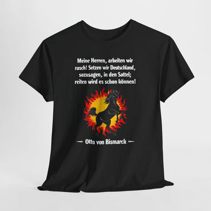 Unisex T-Shirt mit Zitat - Bismarck - Deutschland in den Sattel – hanging-1