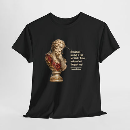 Unisex T-Shirt mit Zitat - Nietzsche - Volk der Denker – hanging-1