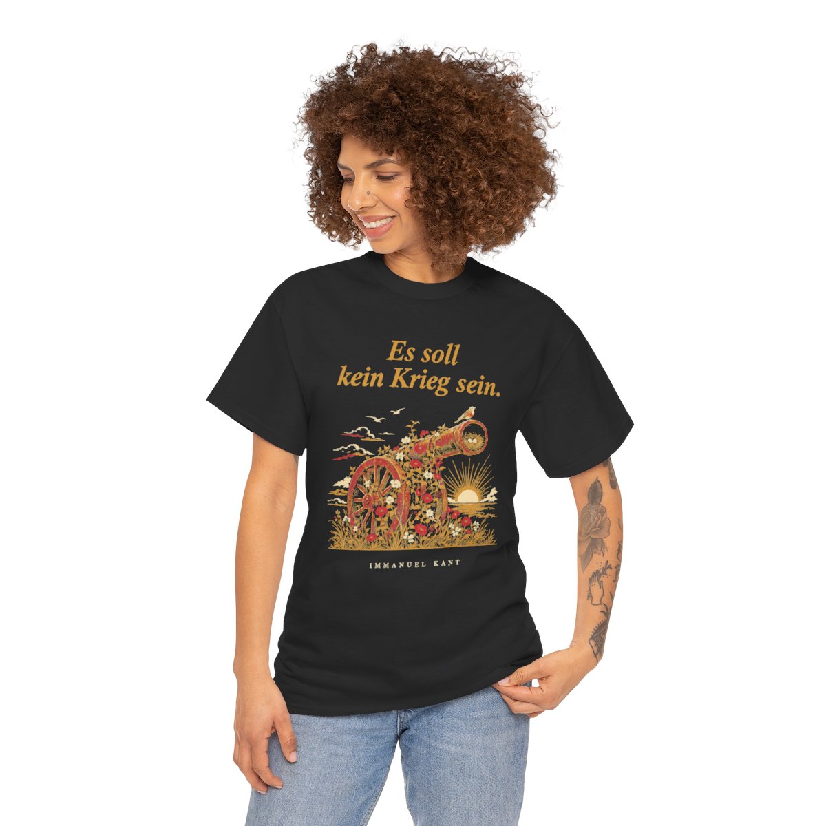 Unisex T-Shirt mit Zitat - Kant - Es soll kein Krieg sein – person-1