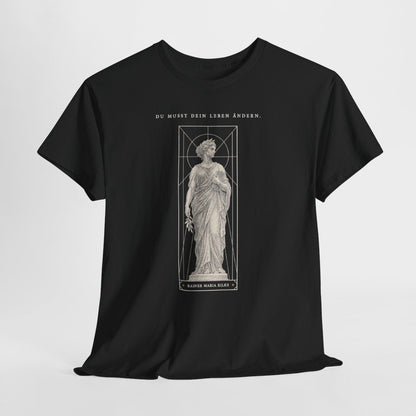 Unisex T-Shirt mit Zitat - Rilke - Du musst dein Leben ändern – hanging-1