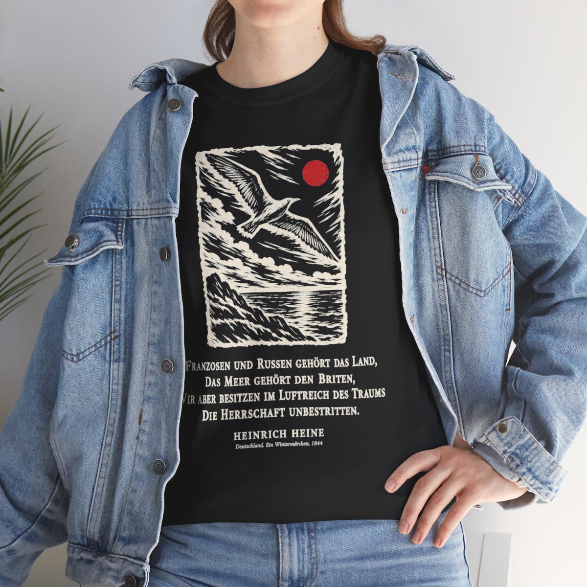 Unisex T-Shirt mit Zitat - Heine - Franzosen und Russen gehört das Land – lifestyle
