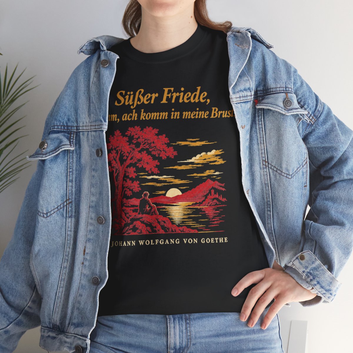 Unisex T-Shirt mit Zitat - Goethe - Süßer Friede – lifestyle