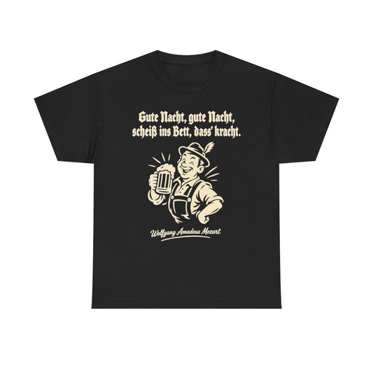 Unisex T-Shirt mit Zitat - Mozart - Gute Nacht, gute Nacht – front