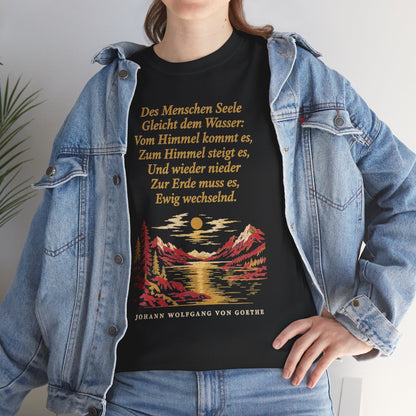 Unisex T-Shirt mit Zitat - Goethe - Des Menschen Seele – lifestyle