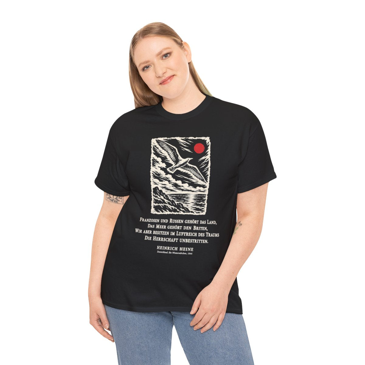Unisex T-Shirt mit Zitat - Heine - Franzosen und Russen gehört das Land – person-2