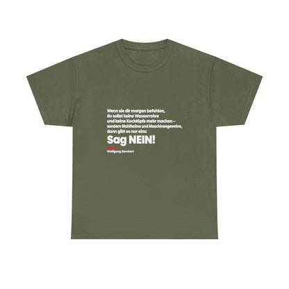 Unisex T-Shirt mit Zitat - Borchert - Sag Nein – front