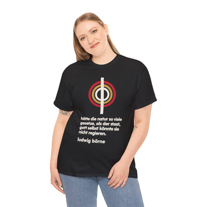Unisex T-Shirt mit Zitat - Börne - Hätte die Natur so viele Bauhaus – person-2