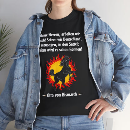 Unisex T-Shirt mit Zitat - Bismarck - Deutschland in den Sattel – lifestyle