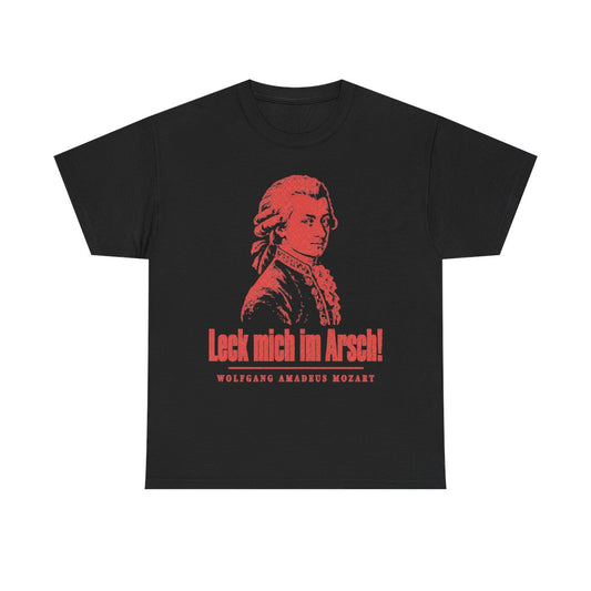 Unisex T-Shirt mit Zitat - Mozart - Leck mich im Arsch Vintage – front