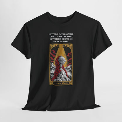 Unisex T-Shirt mit Zitat - Börne - Hätte die Natur so viele – hanging-1