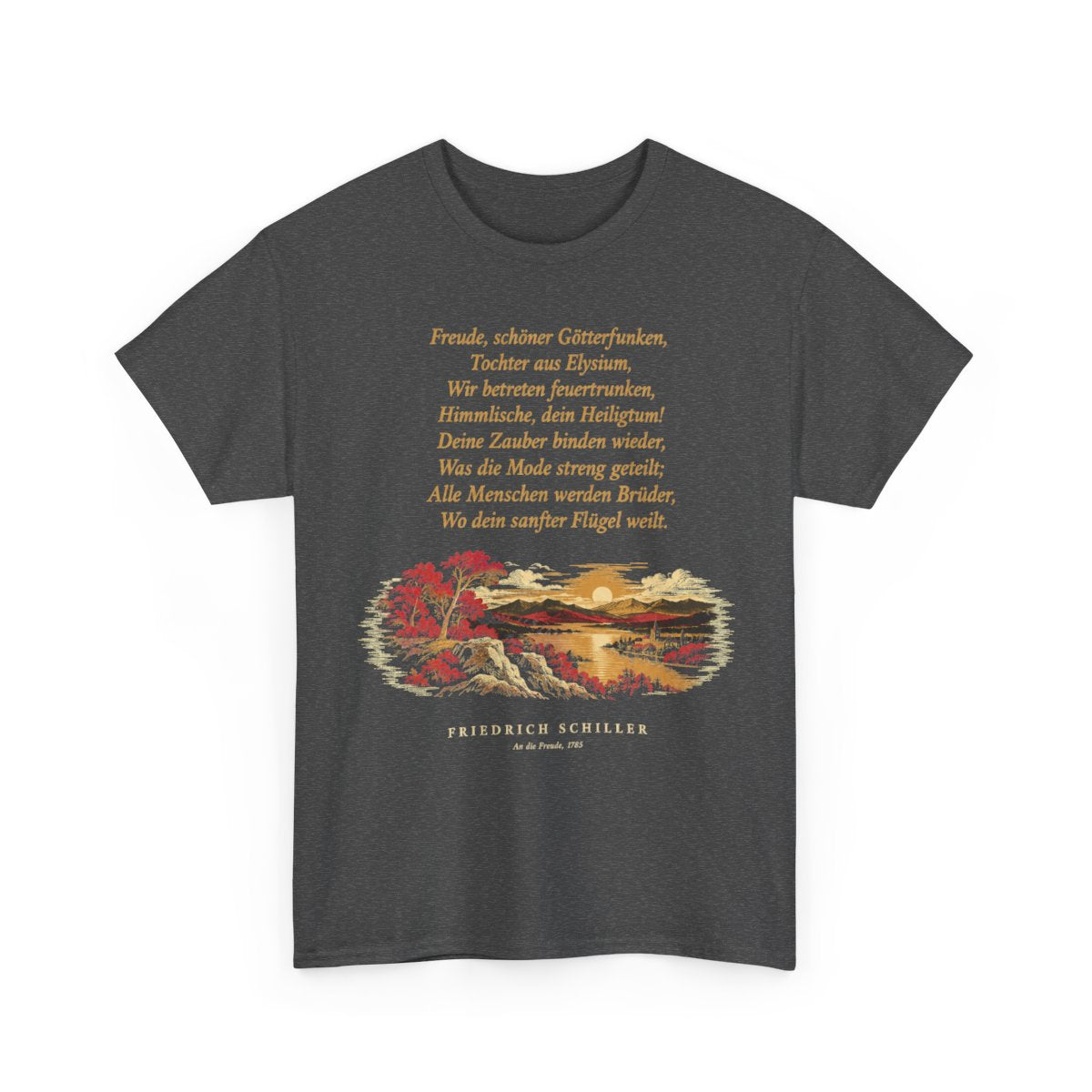 Unisex T-Shirt mit Zitat - Schiller - Freude, schöner Götterfunken – front-2
