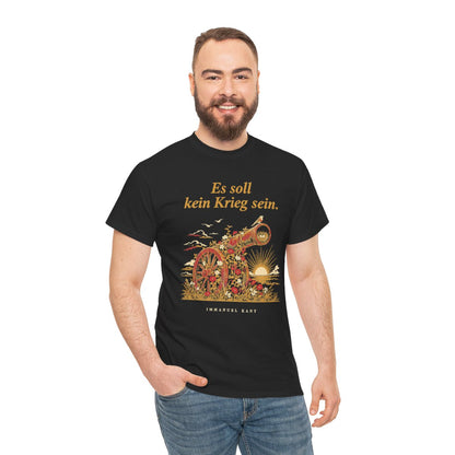 Unisex T-Shirt mit Zitat - Kant - Es soll kein Krieg sein – person-3