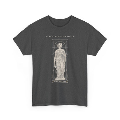 Unisex T-Shirt mit Zitat - Rilke - Du musst dein Leben ändern – front-2
