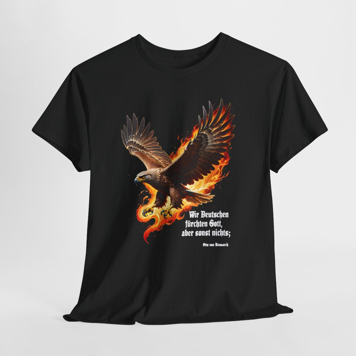Unisex T-Shirt mit Zitat - Bismarck - Fürchten Gott sonst nichts – hanging-1