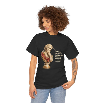 Unisex T-Shirt mit Zitat - Nietzsche - Volk der Denker – person-1