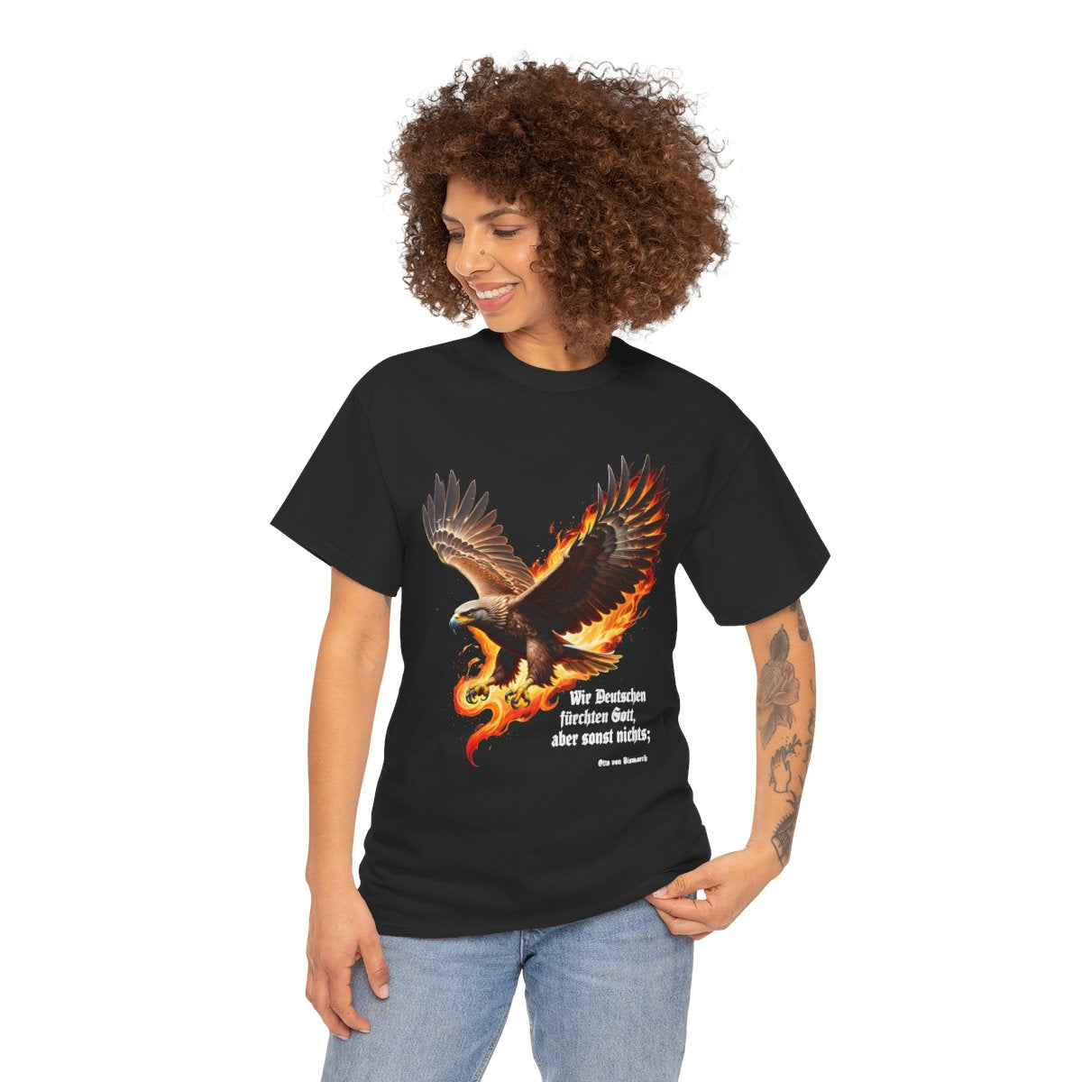 Unisex T-Shirt mit Zitat - Bismarck - Fürchten Gott sonst nichts – person-1